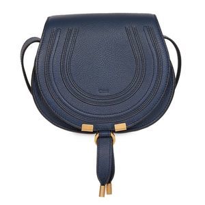 Navy Small Chloe Marcie Crossbody Saddle Bag
